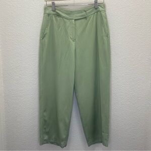 Tommy Bahama Silk / Cotton‎ crop women’s pants size 8 olive green vacation